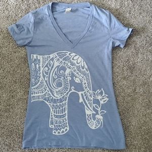 Elephant vneck tshirt